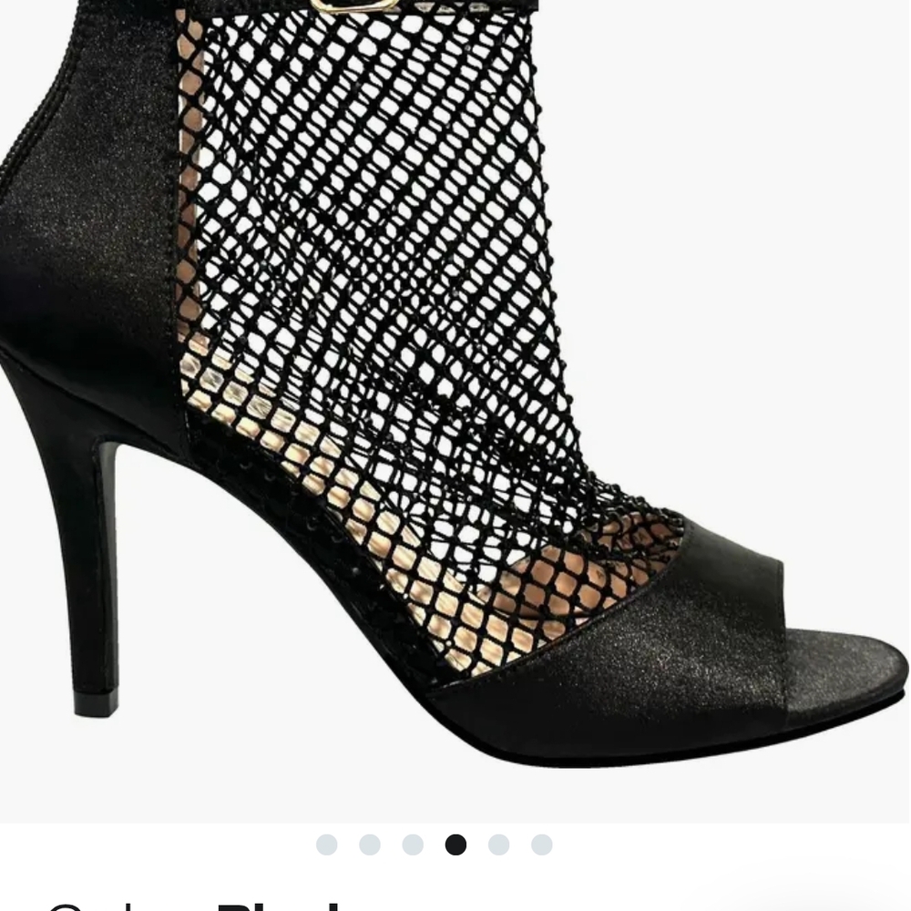 Lady Couture Ariana Blk Mesh Heels & Vivian Lou Couture Weight Shifting Inserts - Picture 2 of 7